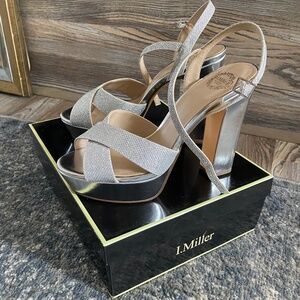 I Miller Samien Heeled Sandals Silver size 8.5 Women